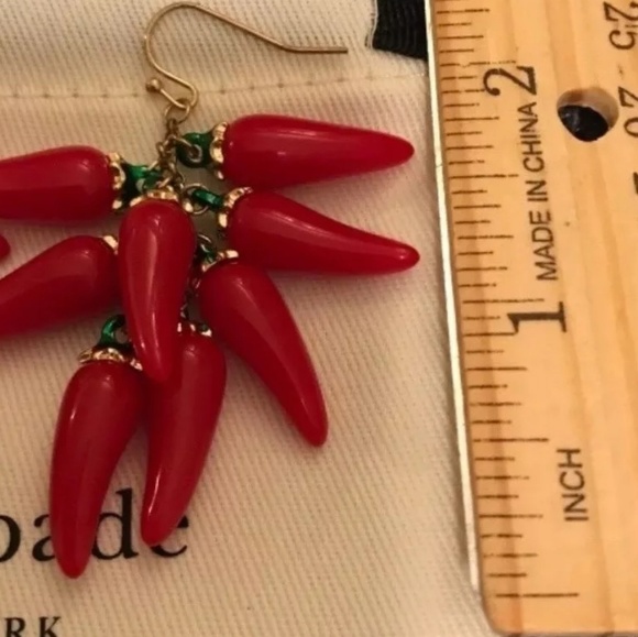 Kate Spade Spice It Up Red Chili Pepper Earrings - Picture 3 of 4